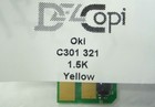 Чип OKI COLOR C301/321, yellow, DelCopi Код товара 17871