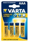 Батарейка тип AAA VARTA LONGLIFE EXTRA (блистер на 4 шт.) (04103101414) Код товара 1696