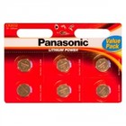 Батарейка тип CR 2032 Panasonic (блистер на 6 шт.) (CR-2032EL/6B) Код товара 16854